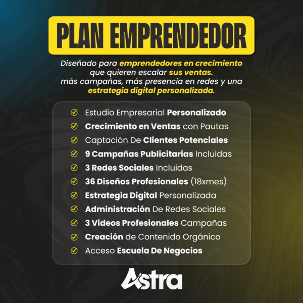 PLAN EMPRENDEDOR REDES SOCIALES