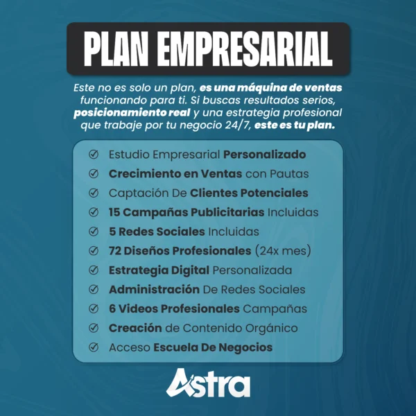 PLAN EMPRESARIAL REDES SOCIALES